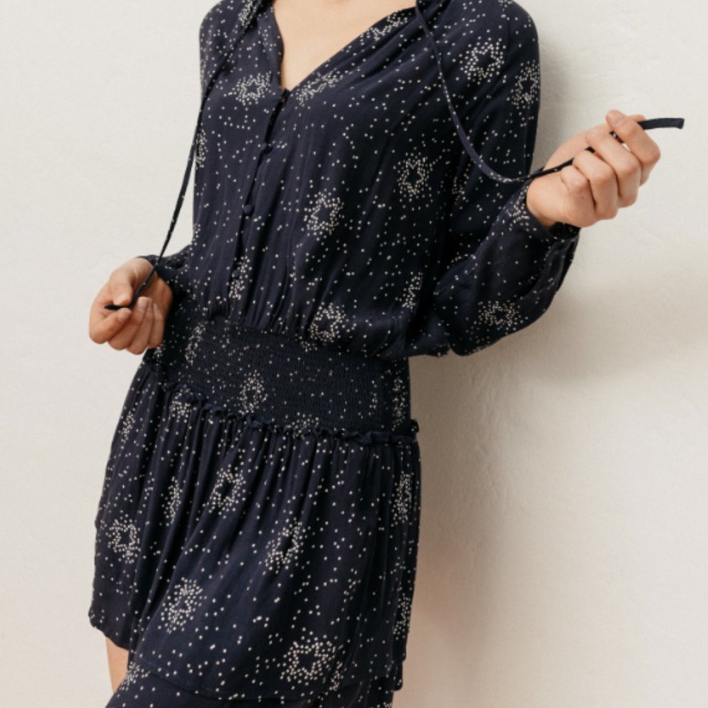 COPY - Rails Navy Star Longsleeve Dress Medium